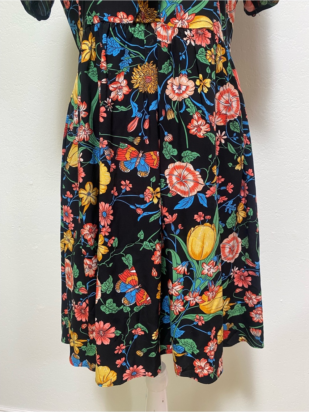 Maeve Anthropologie Bloedel Floral Midi Dress US 8P Pockets Side Zip - Picture 6 of 16